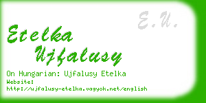 etelka ujfalusy business card